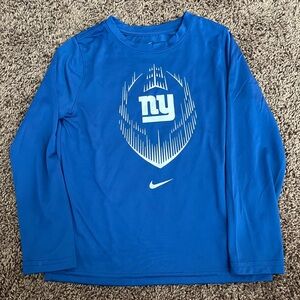 Kids Nike New York Giants Dri Fit Long Sleeve Shirt Size Medium